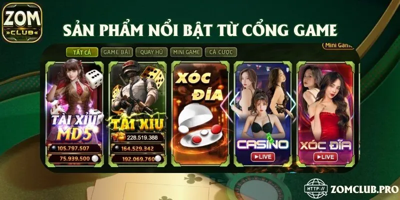 Top những sản phẩm thu hút và ăn khách nhất cổng game